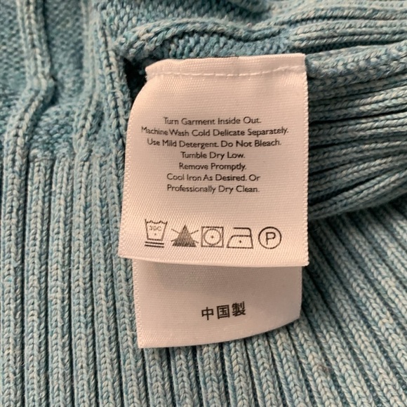 Eddie Bauer 100% Cotton Cable Knit Sweater w Ribbing on Cuffs & Bottom 1/4 Zip - Picture 12 of 14